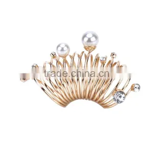 Statement Gold-plated With Pearls Knuckle Wrap Spiral Rings thumbnail-3