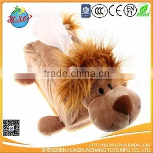 Custom Plush Animal Tissue Box Hot Sell Plush Lion Tissue Box thumbnail-1