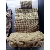 Upscale Car Seat Cushions Pure Hand-knitted Flax Cushion for Car Four Season Seat Cushions thumbnail-2
