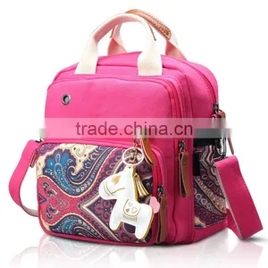 Wholesale New Fashion Red Color Custom Print Boho Back Pack thumbnail-1