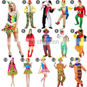 In Stock Christmas Adult and Kids Clown Costume thumbnail-1