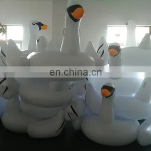 Custom Animal Water PVC Inflatable Floating Swan Toys For Swimming Pool thumbnail-6