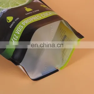 Reusable Custom Colorful Printing Plastic Mango/coconut Water/lemon Juice Stand up Spout Pouch Bag thumbnail-4