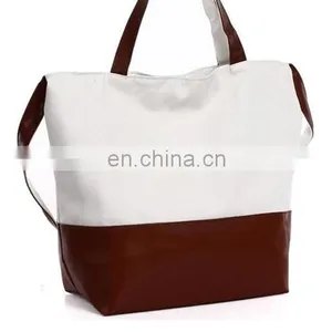 Paris Mark Double Using Cheap Durable Canvas Satchel Handbag thumbnail-6