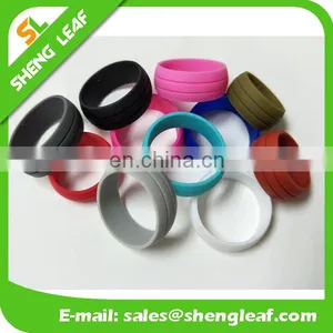 Promotion Gifts Silicone Finger Ringscustom Silk Priting/ Laser Carving Logo Wide 8.5mm thumbnail-5