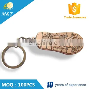 Custom Made Promotion Gifts Footprint Shaped Metal Keychain thumbnail-6