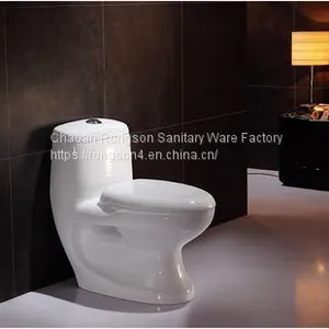 Chinese Manufacturer Wholesale Ceramic Elegant One Piece Siphonic Toilet With High Quality Soft Closed Seat Cover thumbnail-5