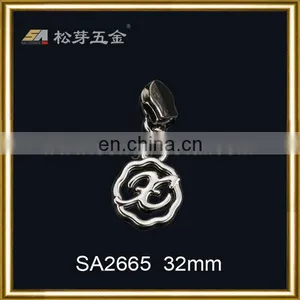 Metal Zipper Puller Custom Metal Zipper Pulls Hollow Out Zipper Slider for Bags thumbnail-1