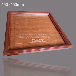 450*450mm Aluminum Ceiling for Home Decoration, Wooden Grain Aluminum Ceiling, thumbnail-3