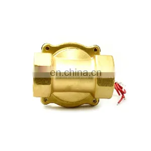 DC12V 24V 36V DN32 2W-320-32 Normally Closed Brass 2-WAY Electric Solenoid Valve thumbnail-2