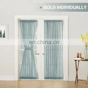 2019 Latest Linen Textured Turkish Rideaux Salon Voile Curtains Linen Curtains With Polyester Voile thumbnail-3