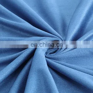 4 Way Stretch Polyester Spandex Suede Fabric for Fashion Garment thumbnail-1