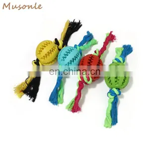 Dental Treat Soft Rubber Tooth Cleaning Dog Knot Ball Toys thumbnail-6