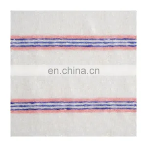 Closeout 100% Linen Stripe Print Jersey Fabric thumbnail-1