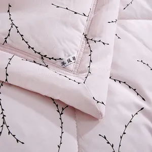 American Custom Design Pink/White Color 100% Pure Wool Cashmere Quilt thumbnail-4