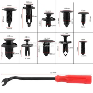 PVC 8.2mm-24.1mm Head Diameter Black Automotive Plastic Fasteners thumbnail-5