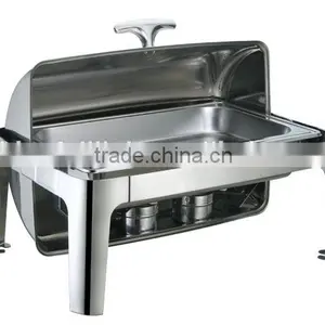 Factory Price Roll Top Stainless Steel Buffet Chafing Dish for Hotel thumbnail-3