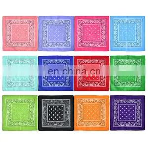 Wholesale Multifunctional Outdoor Sport Cycling Square Headband Bandanas Paisley Pattern Cowboy Scarf Cotton Bandana thumbnail-2