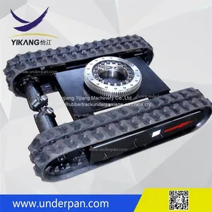 Crawler Excavator Chassis Rubber Track Undercarriage With Slewing Bearing From China thumbnail-1