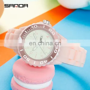 Sanda 1053 Designer Women Quartz Wrist Watch Resin Strap Luminous Waterproof Fashion Analog Watches Ladies thumbnail-3