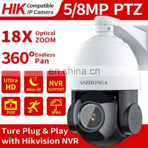 4K 5MP POE Security IP Camera Outdoor HD 18X Optical Zoom PTZ CCTV Surveillance Cam Night Vision H.265 360 Degree Rotation thumbnail-2