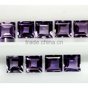 7MM AAA Quality Natural Brazil Amethyst Square 9 Pieces Lot Gems With Amazing Luster ( Aini Gems ) thumbnail-1
