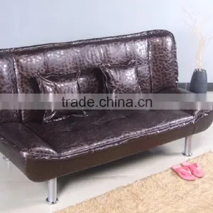Modern Promotion Cheap Folding Leather Futon Sofa Bed thumbnail-4