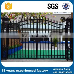 Zero Pollution Hot-Dip Galvanized Wrought Decorative Garden Iron Gate thumbnail-4