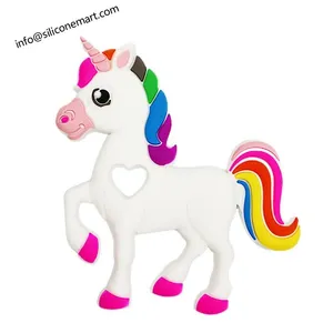 Wholesale Silicone Teether Unicorn Design Bpa Free Unicorn Teethers Sensory Toys Teething thumbnail-2