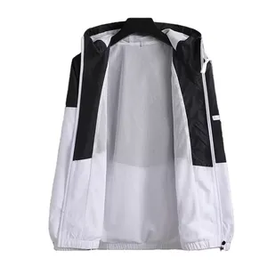 OEM Custom Logo Wind Breaker Fashion Men Outdoor Sports Plus Size Windbreaker Jacket For Men thumbnail-2