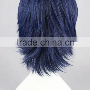 High Quality 35cm Short Straight Shugo Chara Wig Yoru Dark Blue Synthetic Anime Wig Cosplay Costume Hair Wig Party Wig thumbnail-5