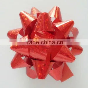 Gift Deluxe Fancy PET Bow For Festive Decoration Package/Matte Metallic Ribbon Star Bow/holiday Decortion Star Bow thumbnail-3