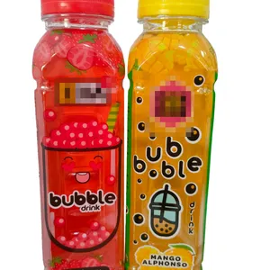 Bubble Tea Cup With Bubble Blends Fruity Pearls Burst Pop With Real Fruit Juice Popburst Bubble Boba Drink thumbnail-3