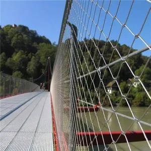 Stainless Steel Woven Flexible Zoo Cages Mesh Fence Wire Rope Cable Netting thumbnail-1