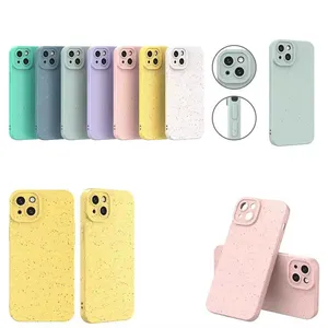 Biodegradable Mobile Phone Case for IPhone 13 14 15 16 17promax Plus Wheat Straw Friendly Bio Degradable Phone Case thumbnail-2
