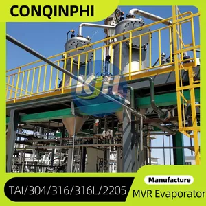 Skid-mounted Evaporator 220V 50Hz With Automatic Feed Pump, 304 SS, Evaporation Area 10m², CE Compliant thumbnail-2