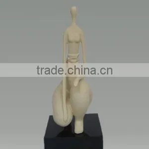 Nude Female Bronze Sculpture Squat Woman Modern Bronze Sculpture Urban Statue thumbnail-1