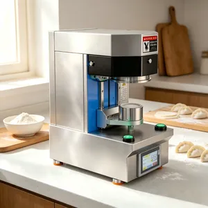 Stainless Steel Har Gow Wrapper Machine QD-HX200 50-90mm Automatic Round Dumpling Skin Press for Restaurant thumbnail-1
