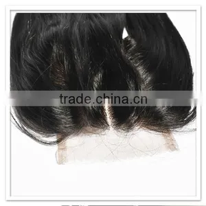 Cheap Body Wave 100% Virgin Brazilian Human Hair 3 Part Silk Base Lace Closure thumbnail-4