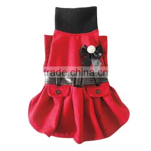 High Collar Large Skirt Dog Wool Coat Fit for Spring Autumn and Winter thumbnail-2