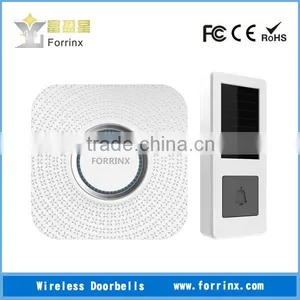 Forrinx Learning Code 433MHz Working Frequency LED Indicator US EU UK AU Plug Wireless Doorbell With Solar Energy Push Button thumbnail-1