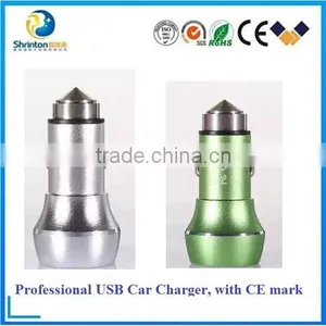 For Iphone for Samsung Dual Port Round Head dc 12v-24v Input Car Charger thumbnail-1