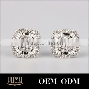 Bright CZ Stone Silver Earring Opal Stone Fashion Designer Earring thumbnail-1