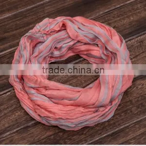 Trend All-match Dubai Muslim Man Women Neck Warmer Real Silk Solid Infinity Scarf thumbnail-5