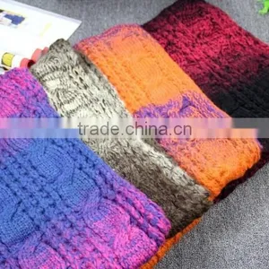 2014 Winter Latest Fashion Warm Unisex Man Women Fitted Space Dye Long Knit Scarf thumbnail-5