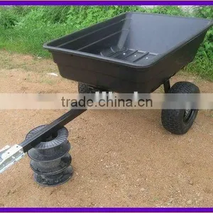 ATV Dumping Poly Garden Utility Trailers, Tool Cart thumbnail-1