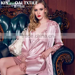 100% Pure Silk Plus Size Women Spring and Summer Silk Nightgown thumbnail-1