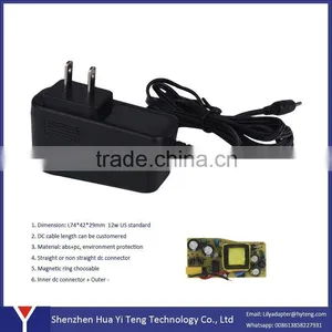 CE Cerificated 12v 1a Power Adapter With US UK Standard Wall Charger thumbnail-5