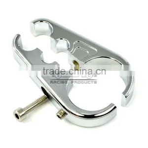 BJ-CC-002 1 Inch Chrome Dual Throttle Clutch Cable Clamp Handlebar For Harley Davidson thumbnail-6
