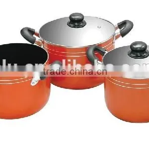 Aluminum Non-stick Parini Cooking Pots Stock Pot Casserole Cookware Set thumbnail-1